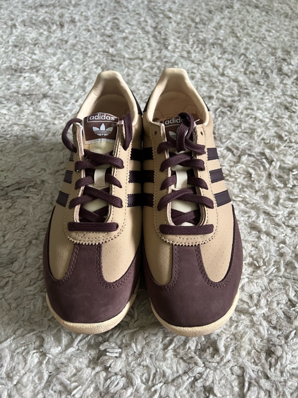 adidas Women’s Sneakers in Beige and Dark Brown